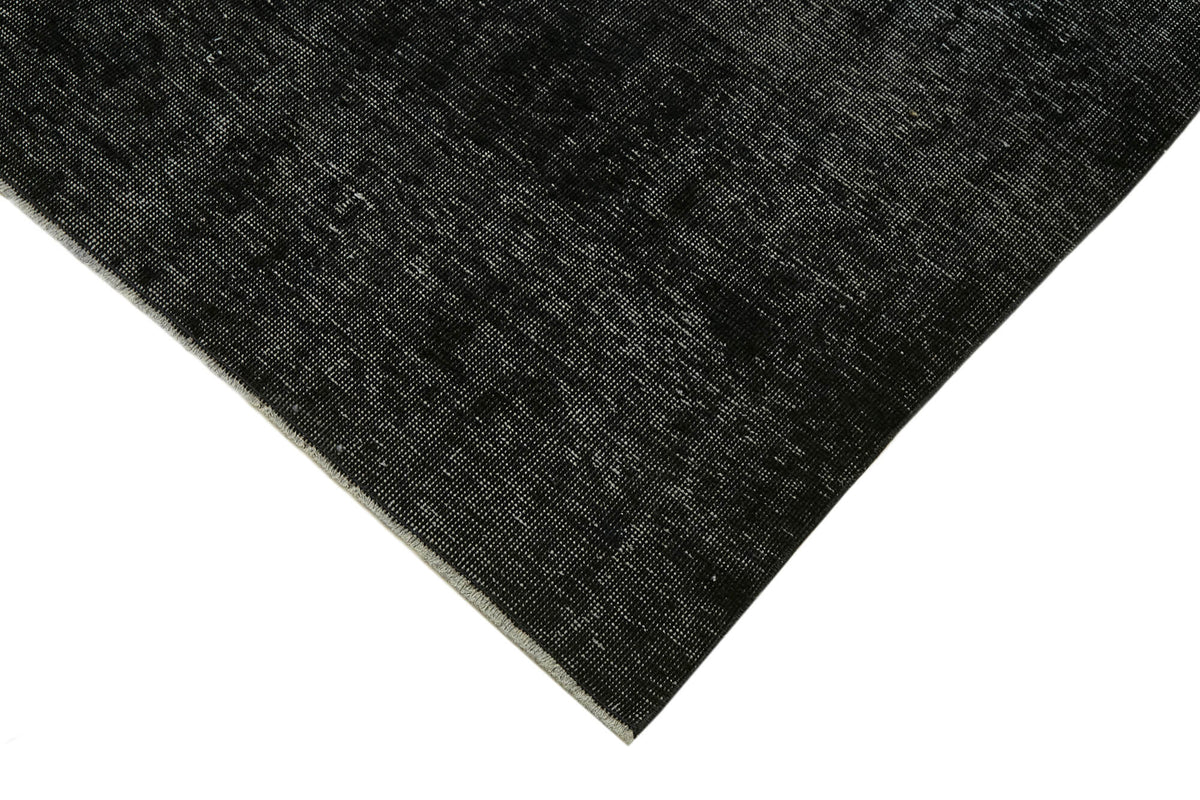 Zelko Düz Siyah Gri Overdyed El Dokuma Halı 288x381 cm 45466 – detay görünümü