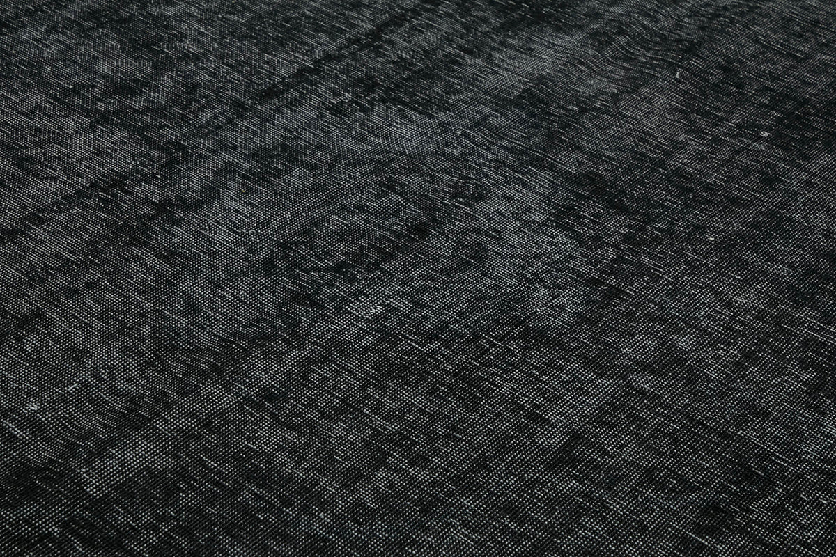 Zelko Düz Siyah Gri Overdyed El Dokuma Halı 288x381 cm 45466 – mekânda kullanım