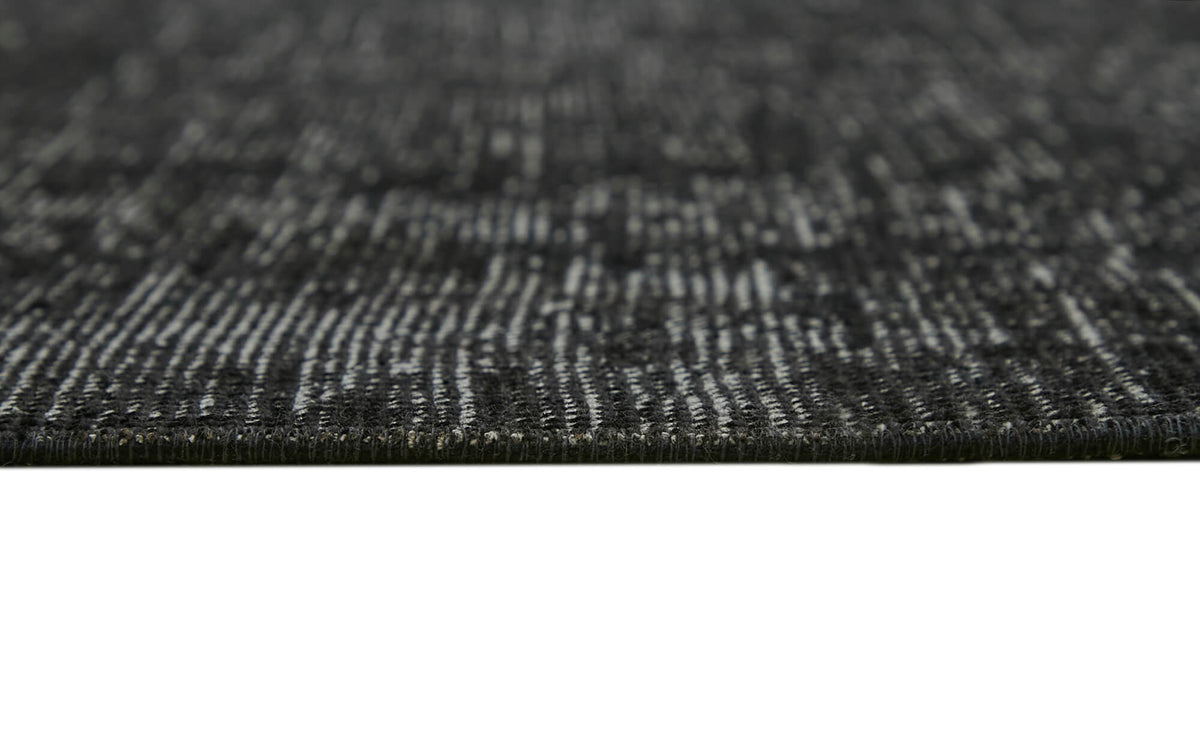 Zelko Düz Siyah Gri Overdyed El Dokuma Halı 288x381 cm 45466 – farklı açı