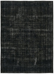 Zelko Overdyed Siyah Gri Düz El Dokuma Halı 280x373 cm 45470