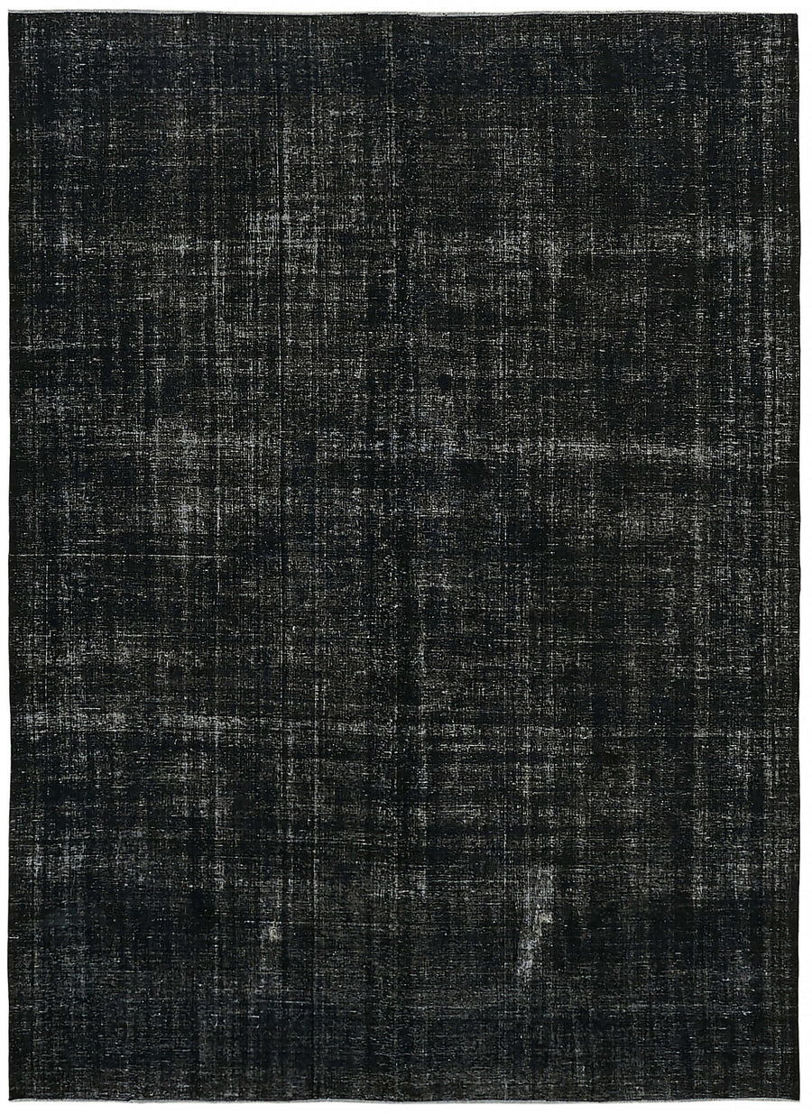 Zelko Overdyed Siyah Gri Düz El Dokuma Halı 280x373 cm 45470