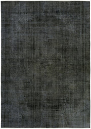 Zelko Antrasit Gri Soyut Desenli Pamuk Yün El Dokuma Halı 292x410 cm