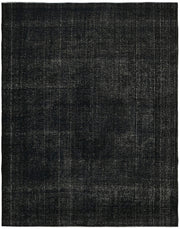 Zelko Düz Tasarımlı Siyah Gri El Dokuma Vintage Halı 300x373 cm