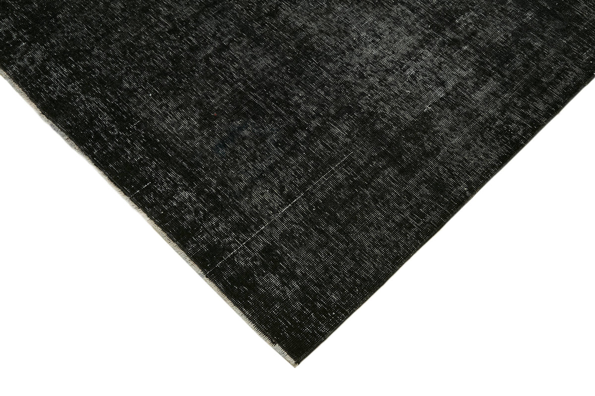 Zelko Siyah Gri Düz Modern Yün El Dokuma Halı 295x396 cm – detay görünümü