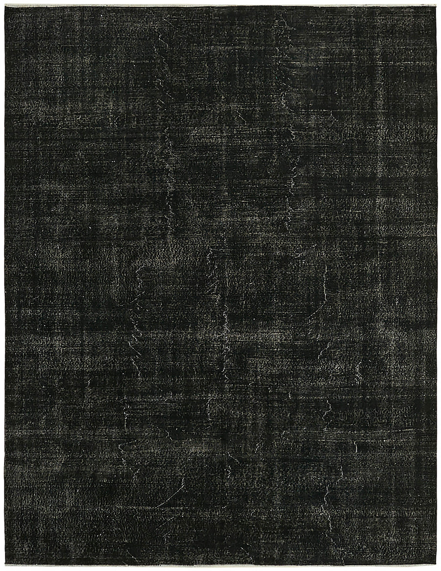 Zelko Siyah Gri Soyut Modern El Dokuma Halı 250x323 cm