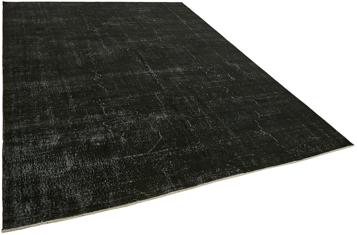Zelko Siyah Gri Soyut Modern El Dokuma Halı 250x323 cm – genel görünüm
