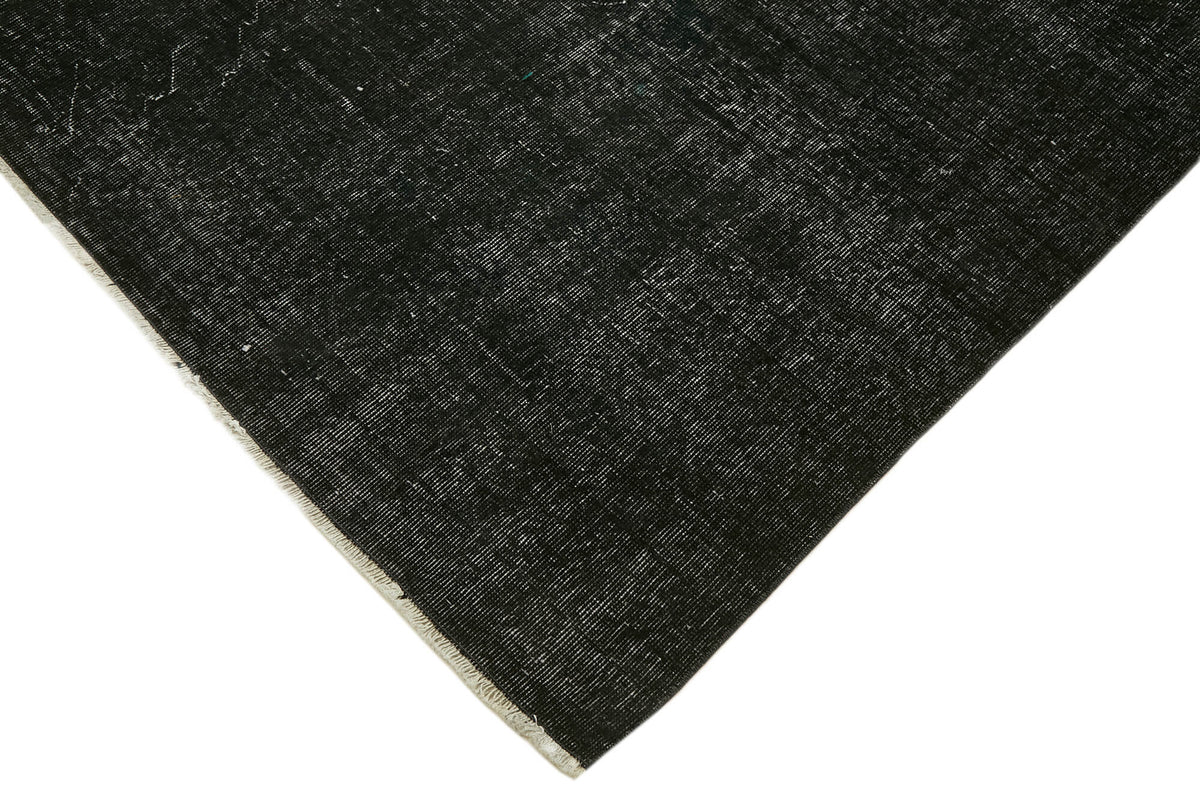 Zelko Siyah Gri Soyut Modern El Dokuma Halı 250x323 cm – detay görünümü