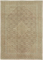 Rusvo Vintage Bej Kahverengi Geometrik El Dokuma Halı 290x400 cm 45493