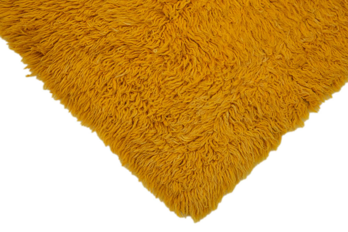 Timvi Sarı Yeşil Düz Modern El Dokuma Halı 60x150 cm – detay görünümü