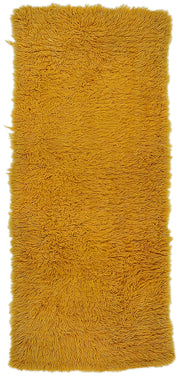 Timvi Sarı Yeşil Düz Desenli El Dokuma Halı 60x144 cm