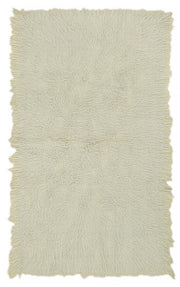 Timvi Ekru Yeşil Düz Modern Pamuk Yün El Dokuma Halı 80x148 cm