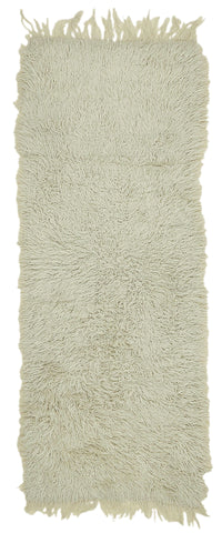 Timvi Düz Yeşil Halı Seçeneği Ekru Beyaz Tulu Yolluk 85x220 cm