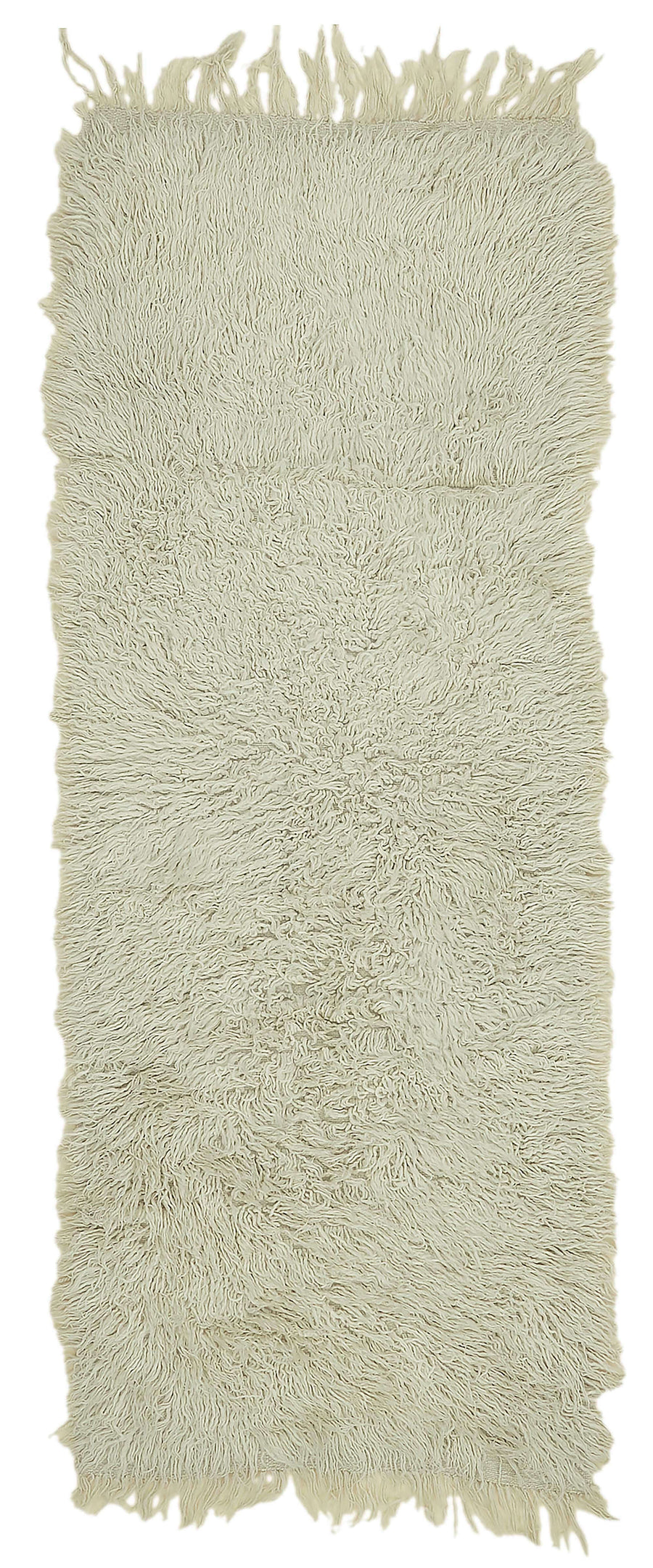 Timvi Düz Yeşil Halı Seçeneği Ekru Beyaz Tulu Yolluk 85x220 cm