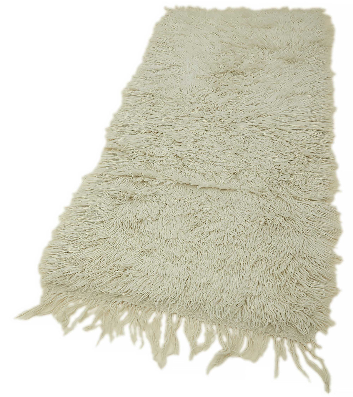 Timvi Düz Yeşil Halı Seçeneği Ekru Beyaz Tulu Yolluk 85x220 cm – doku yakın çekim