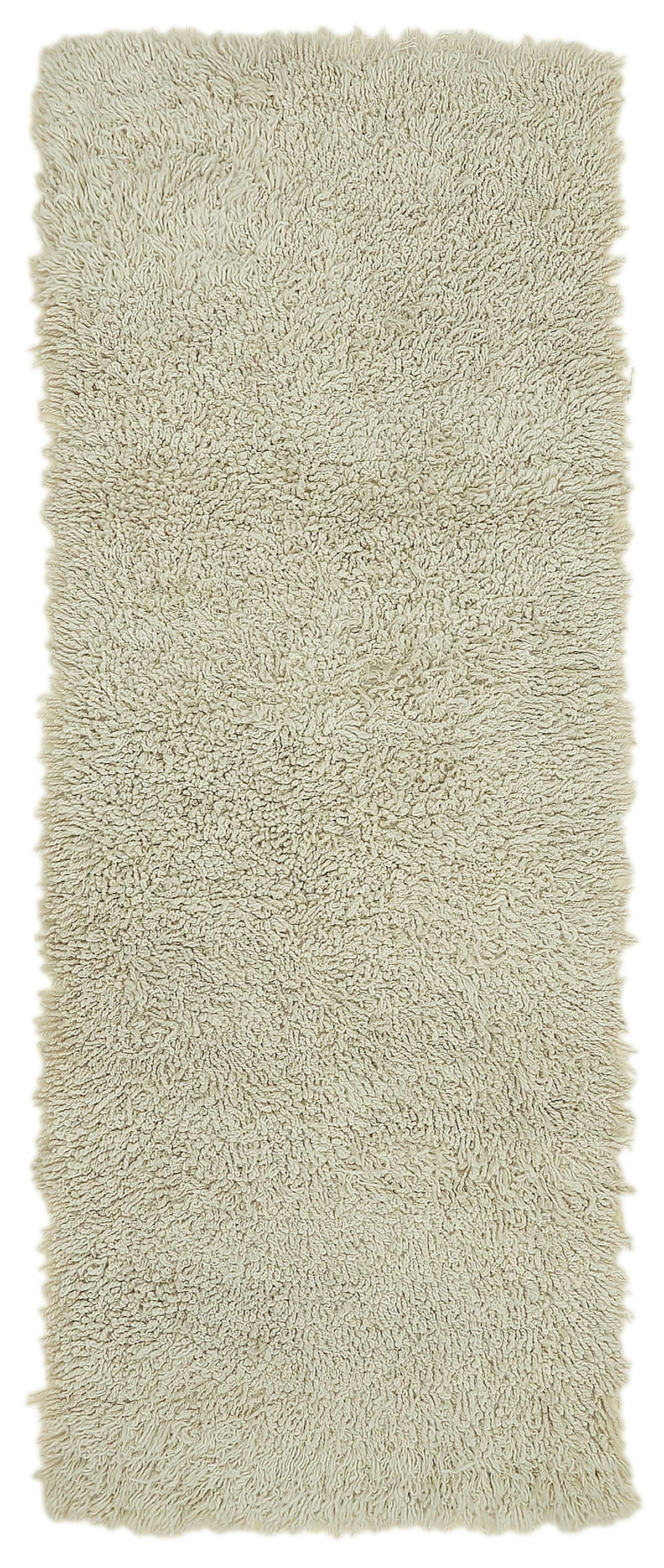 Timvi Bej Yeşil Düz Modern El Dokuma Halı 80x215 cm