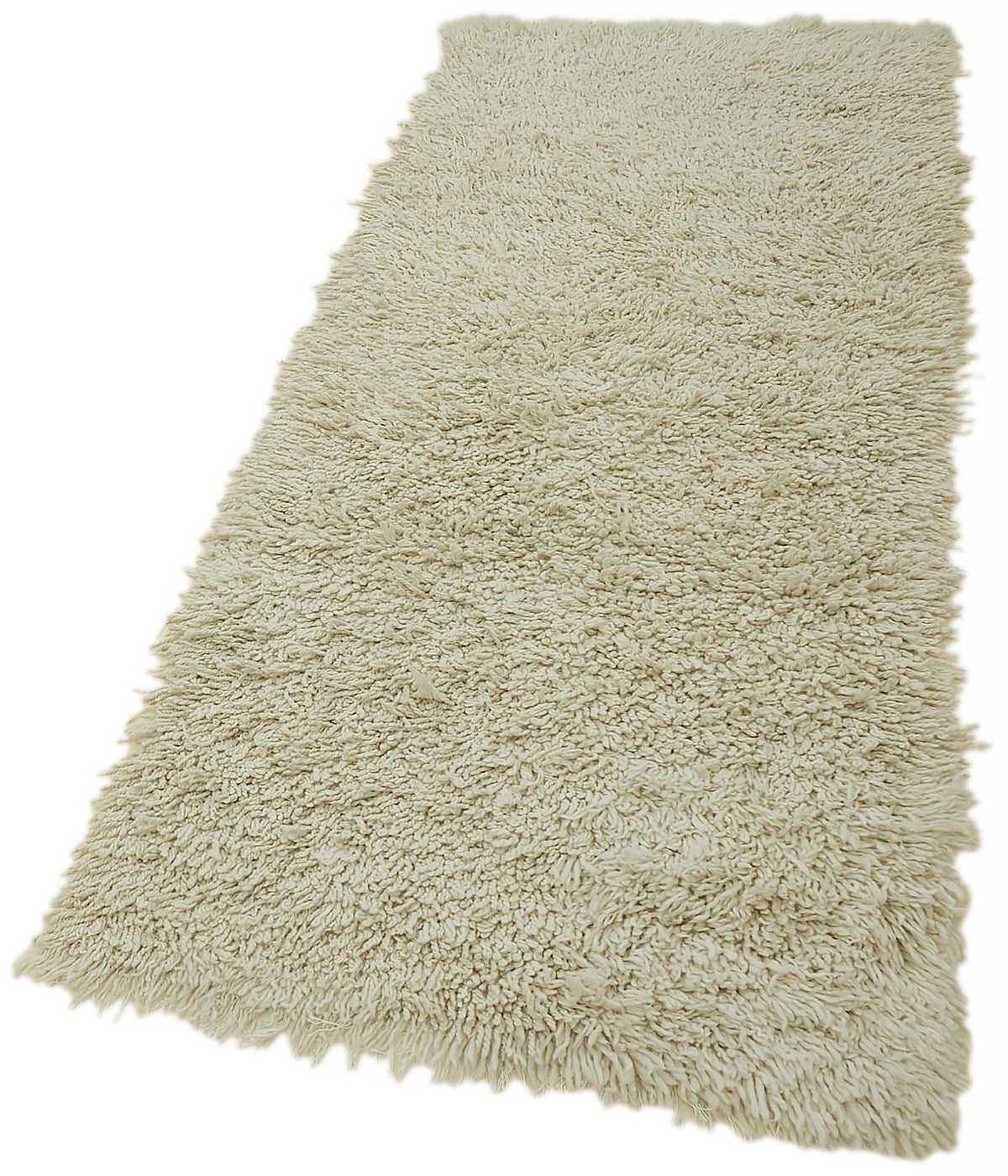 Timvi Bej Yeşil Düz Modern El Dokuma Halı 80x215 cm – doku yakın çekim