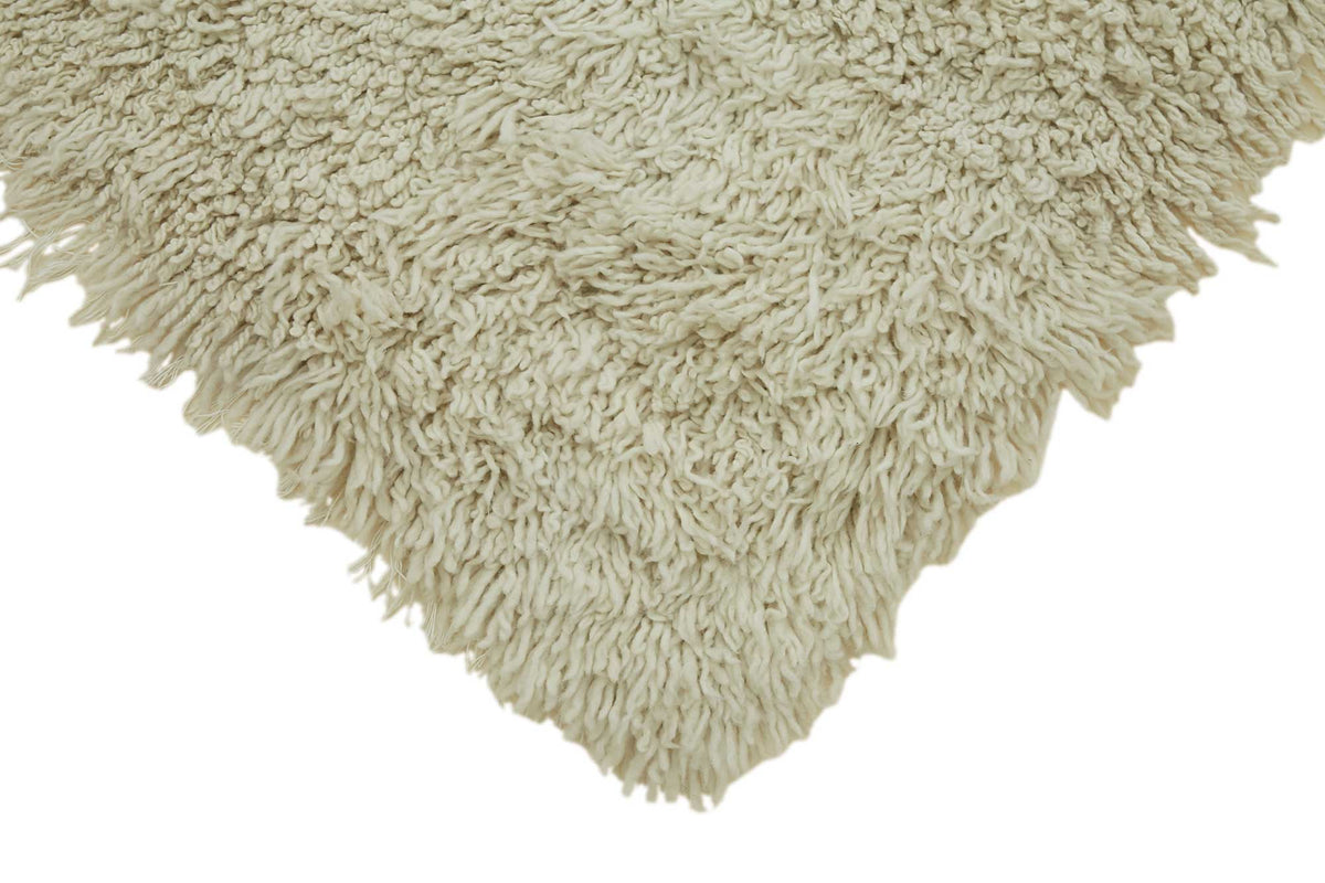 Timvi Bej Yeşil Düz Modern El Dokuma Halı 80x215 cm – detay görünümü