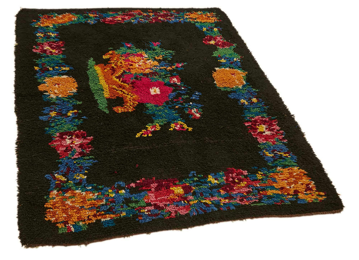 Timvi Tulu Çok Renkli Çiçek Desenli El Dokuma Halı 137x170 cm – genel görünüm