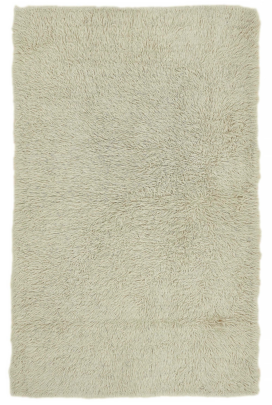Timvi Bej ve Yeşil Düz Yün Pamuk Tulu Halı 120x187 cm 45665