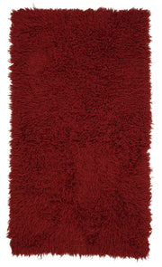 Timvi Düz Yeşil Halı Bordo Renk Modern Shaggy Dokuma 120x220 cm