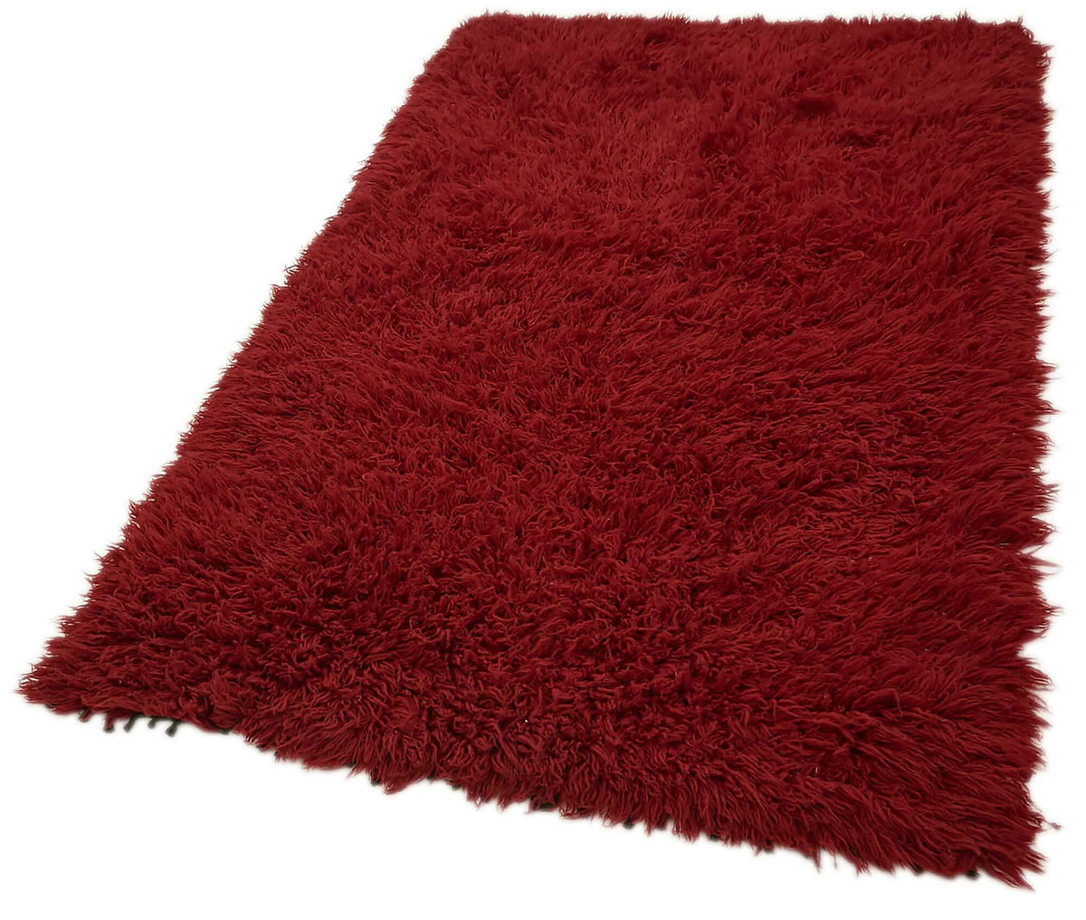 Timvi Düz Yeşil Halı Bordo Renk Modern Shaggy Dokuma 120x220 cm – doku yakın çekim