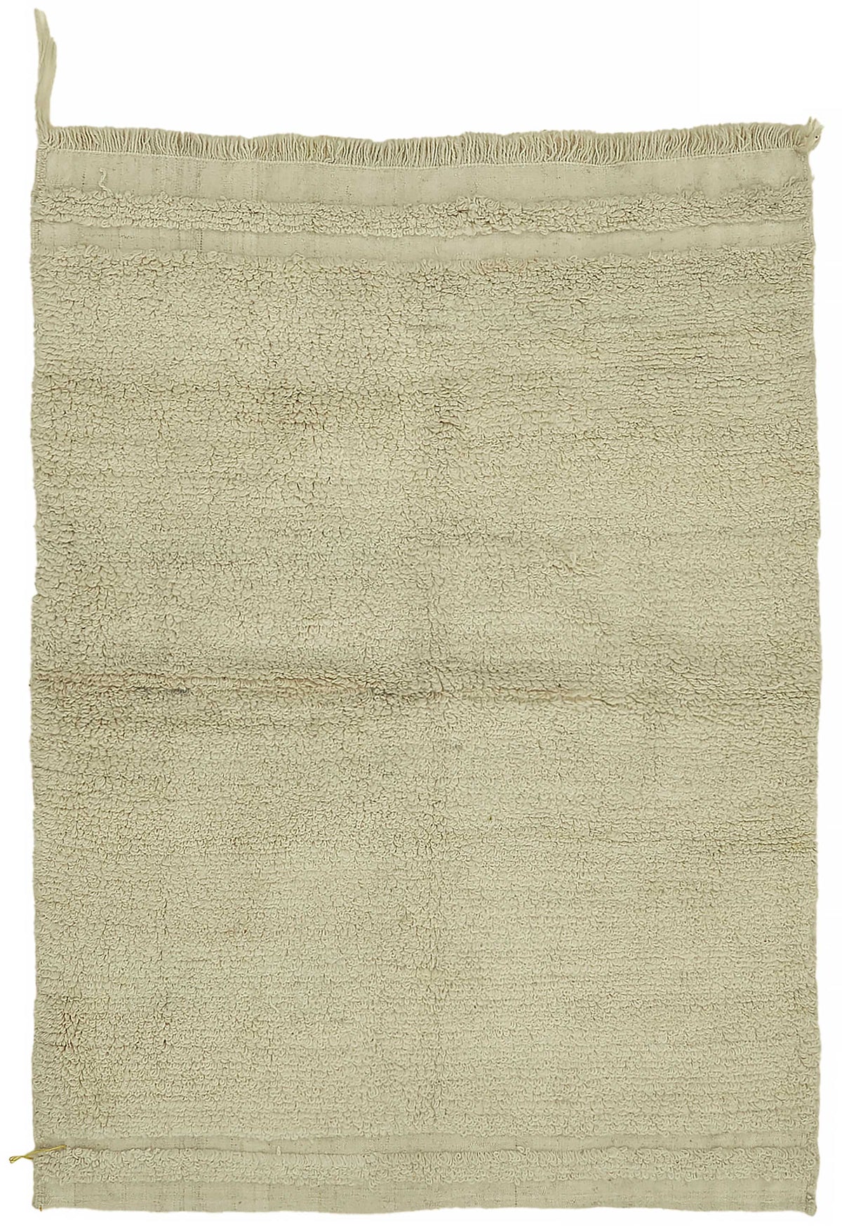 Timvi Bej Yeşil Düz Renk Modern Yün El Dokuma Halı 113x155 cm