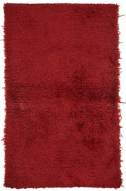 Timvi Vintage Tulu Düz Bordomsu Kırmızı Halı 122x200 cm 45673