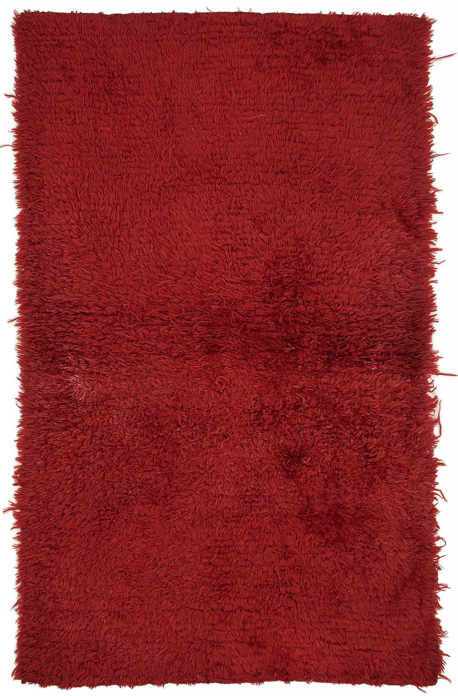 Timvi Vintage Tulu Düz Bordomsu Kırmızı Halı 122x200 cm 45673