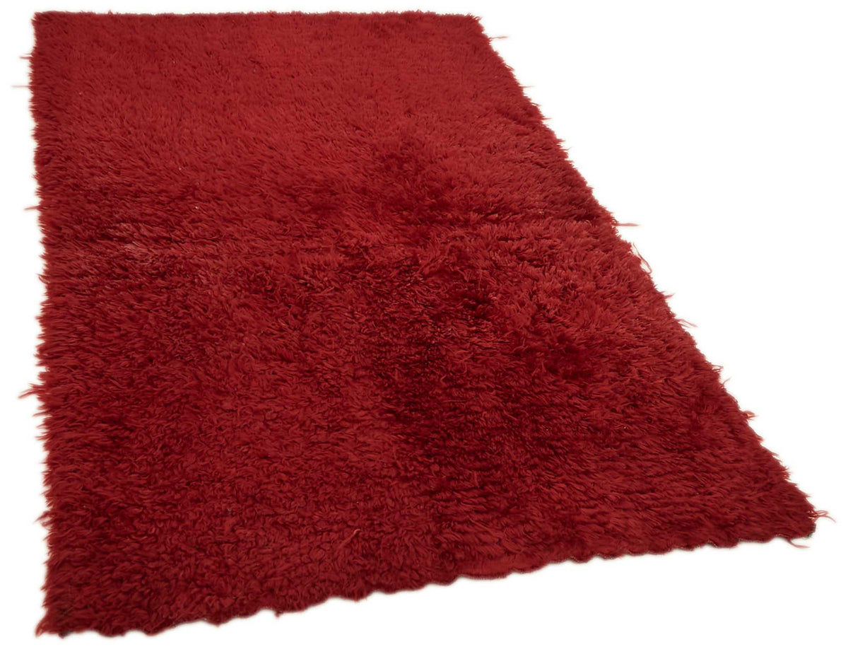 Timvi Vintage Tulu Düz Bordomsu Kırmızı Halı 122x200 cm 45673 – genel görünüm