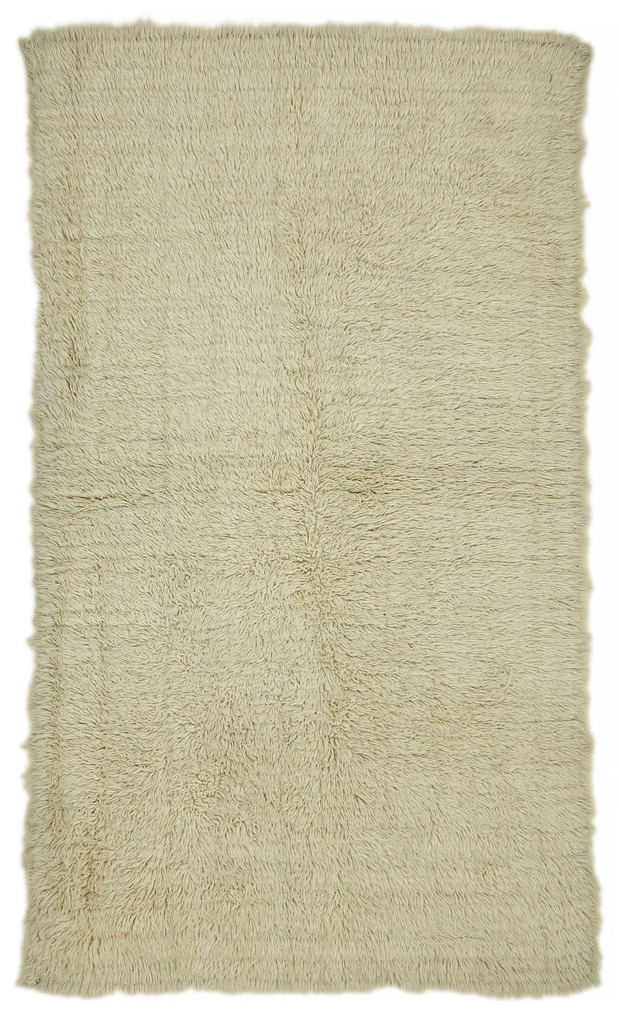 Timvi Düz Yeşil Halı Vintage Yün Pamuk Dokuma 130x225 cm