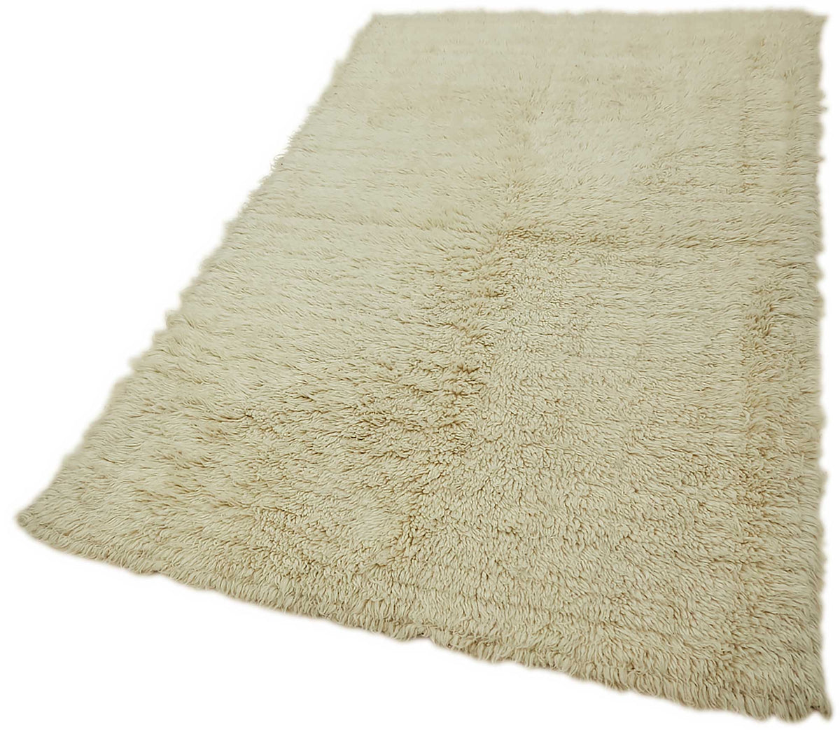Timvi Düz Yeşil Halı Vintage Yün Pamuk Dokuma 130x225 cm – doku yakın çekim