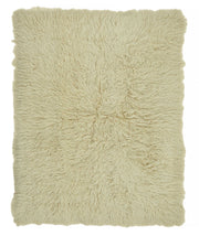 Timvi Düz Yeşil Halı Shaggy Dokuma Vintage Tulu 163x215 cm