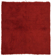 Timvi Kırmızı Yeşil Düz Desensiz Modern El Dokuma Halı 210x210 cm
