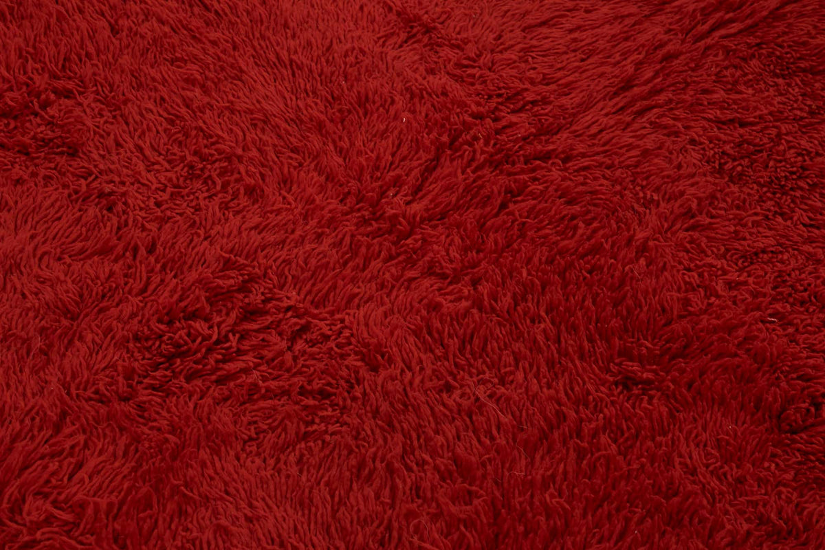 Timvi Kırmızı Yeşil Düz Desensiz Modern El Dokuma Halı 210x210 cm – mekânda kullanım
