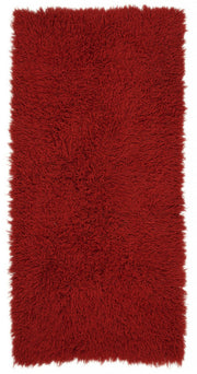 Timvi Kırmızı Düz Yün ve Pamuk Tulu Halı 105x218 cm 45696