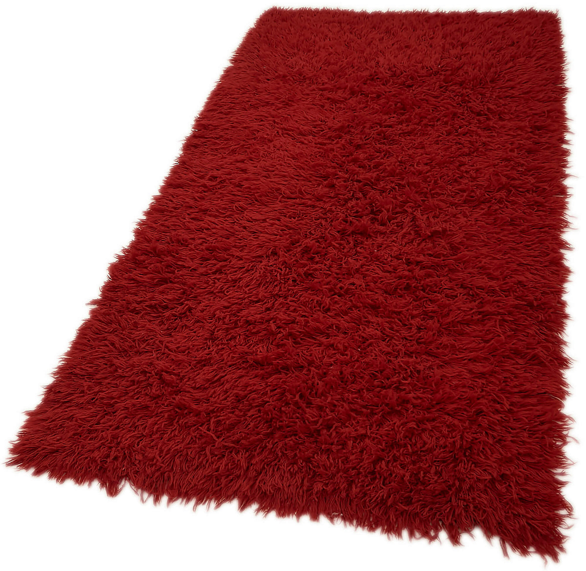 Timvi Kırmızı Düz Yün ve Pamuk Tulu Halı 105x218 cm 45696 – doku yakın çekim