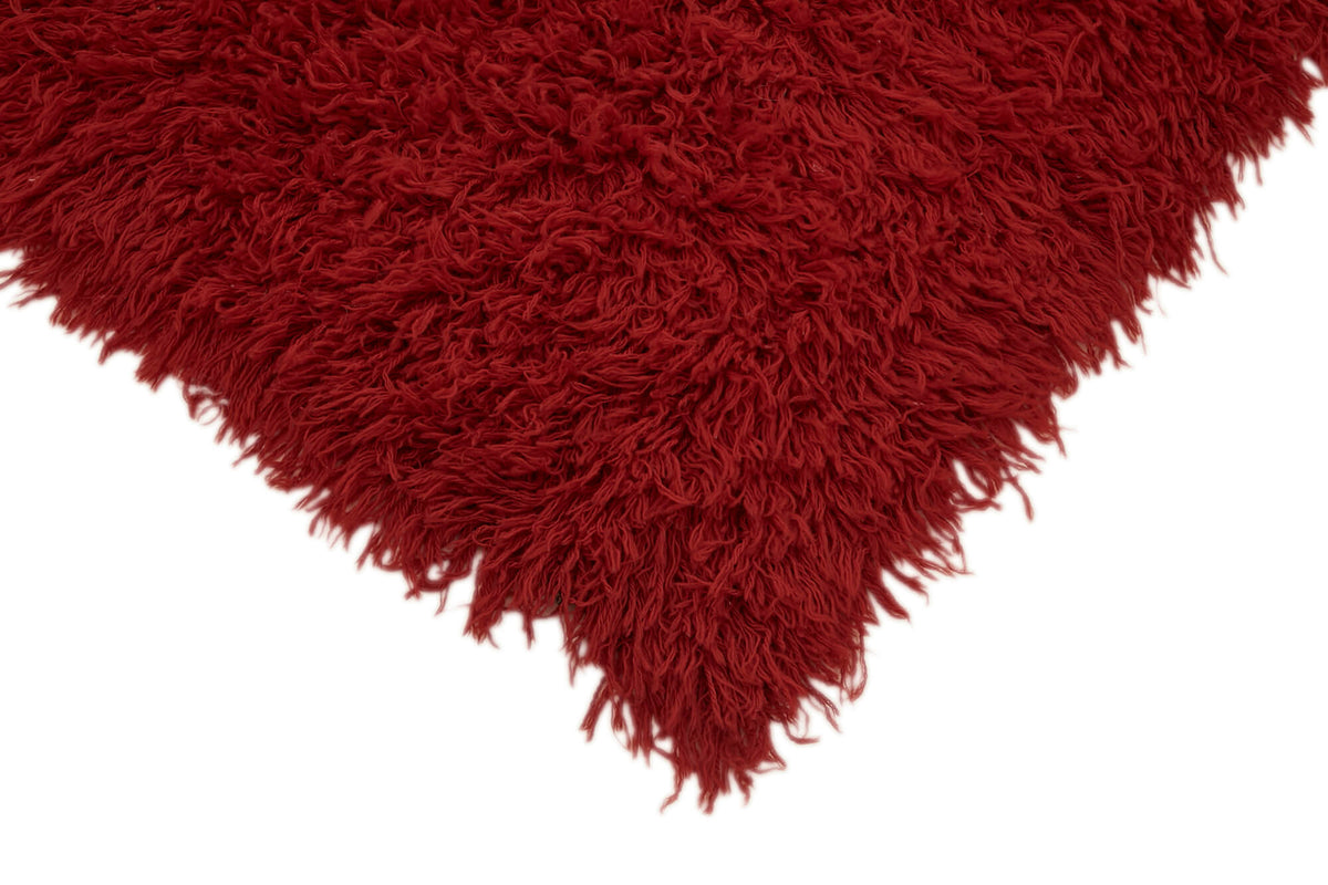 Timvi Kırmızı Düz Yün ve Pamuk Tulu Halı 105x218 cm 45696 – detay görünümü