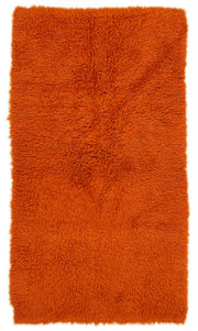 Timvi Düz Yeşil Halı Modern Turuncu Tulu Dokuma 113x210 cm