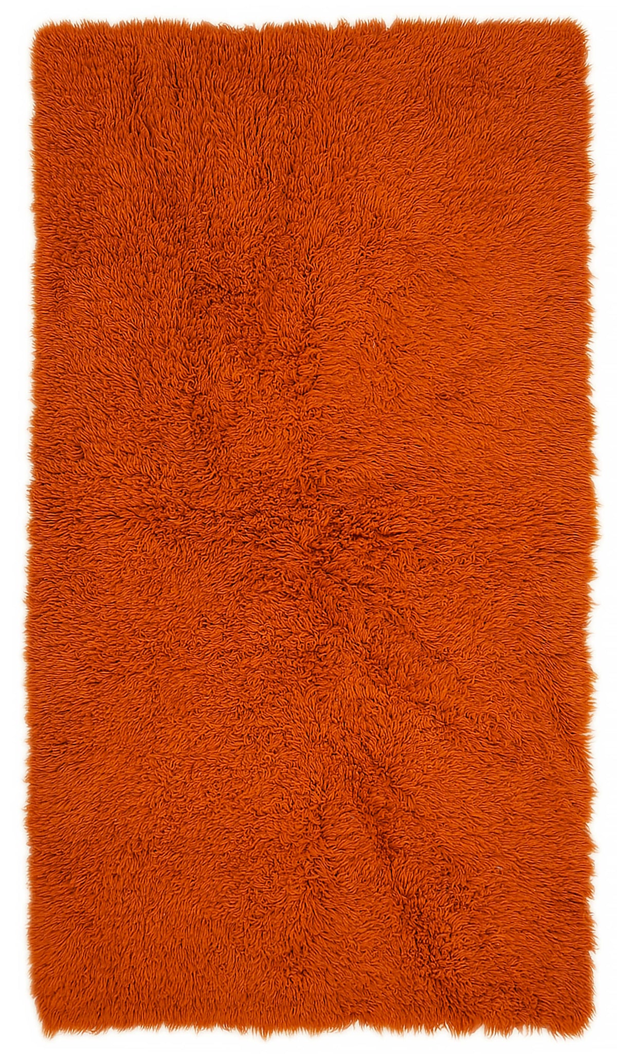 Timvi Turuncu Yeşil Düz Modern El Dokuma Halı 114x210 cm