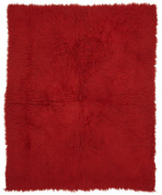 Timvi Kırmızı Yeşil Düz Modern El Dokuma Halı 186x230 cm