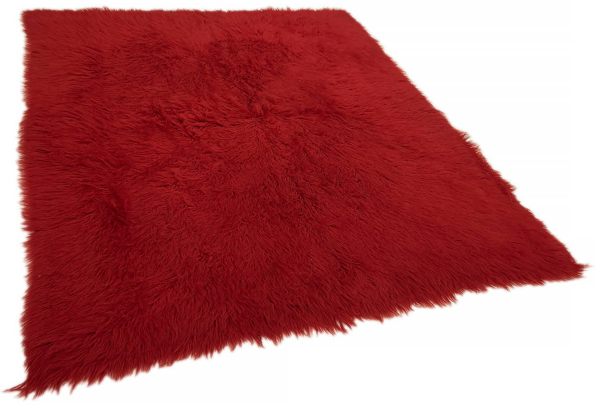 Timvi Kırmızı Yeşil Düz Modern El Dokuma Halı 186x230 cm – genel görünüm