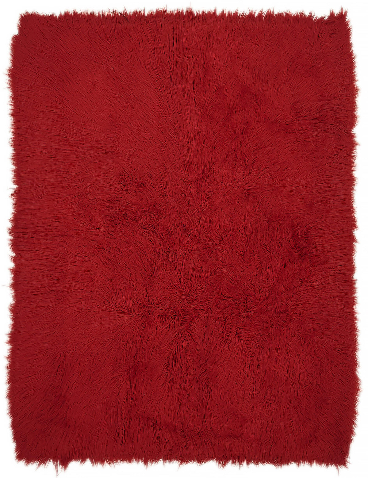 Timvi Düz Yeşil Halı Kırmızı Modern Shaggy Dokuma 184x237 cm