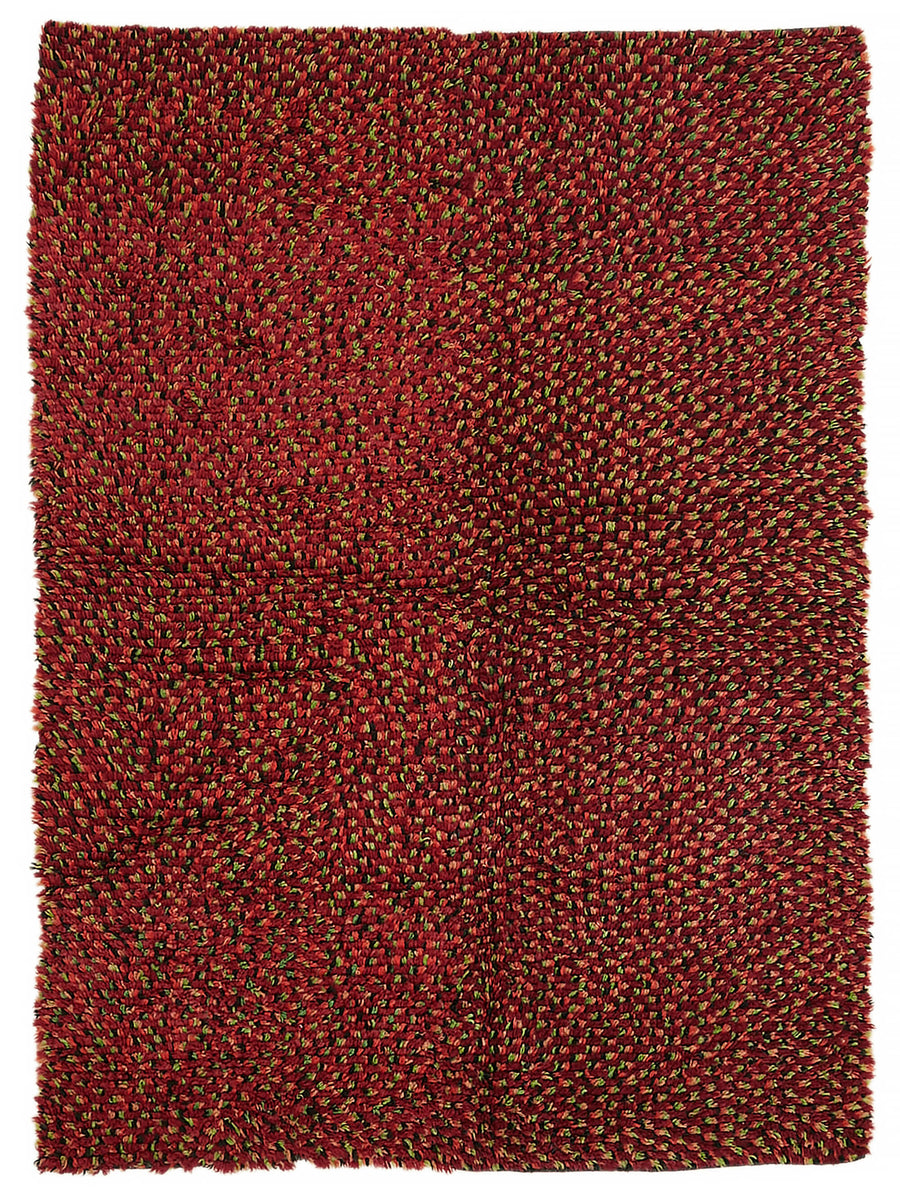 Timvi Desensiz Kırmızı ve Fıstık Yeşili Tulu Halı 140x190 cm