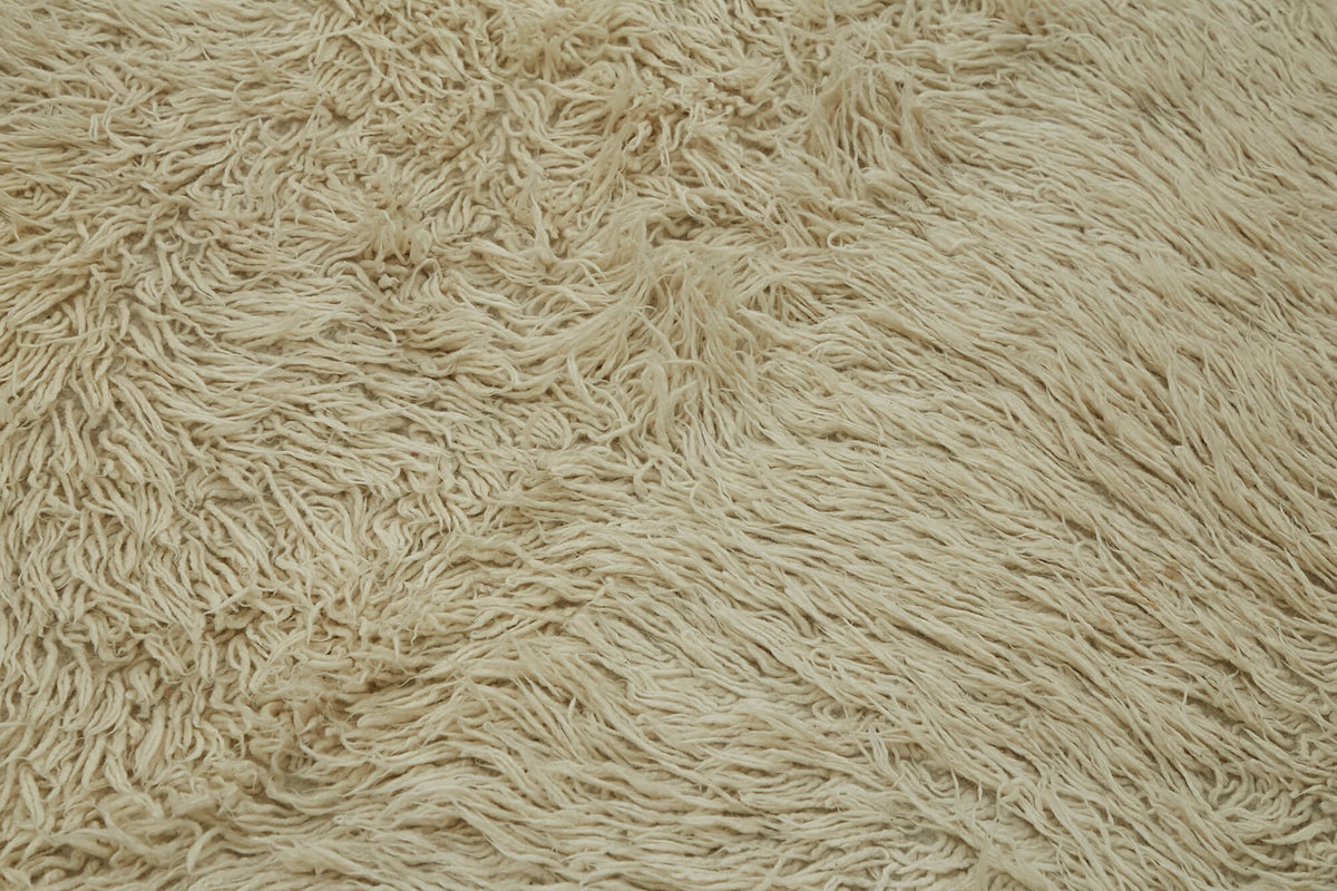 Timvi Vintage Tulu Bej ve Yeşil Düz El Dokuma Halı 130x220 cm 45716 – mekânda kullanım