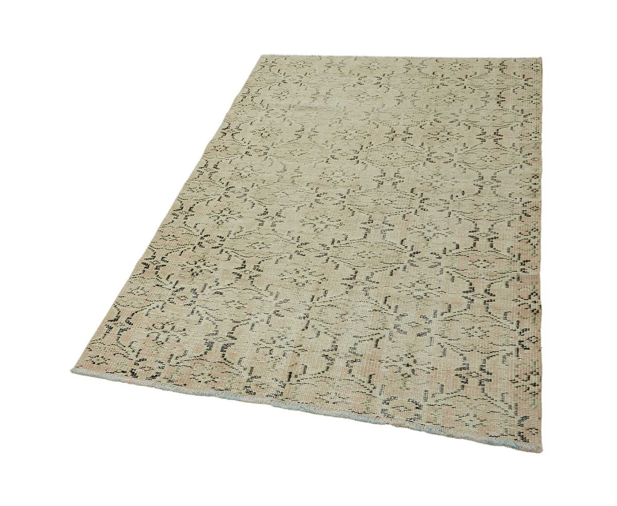 Tavik Vintage Bej Gri Geometrik Desenli El Dokuma Halı 113x166 cm – doku yakın çekim