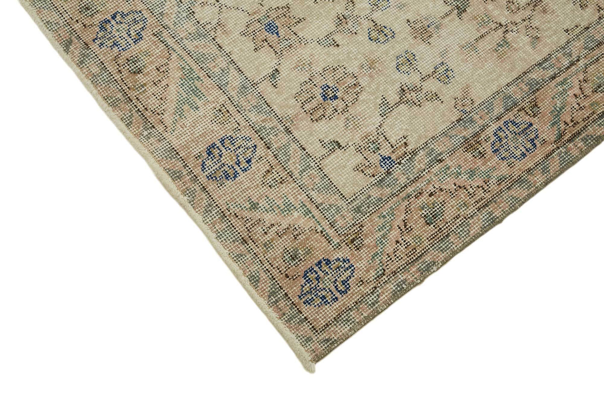 Tavik Lacivert Bej Halı Çiçek Desenli Vintage 118x214 cm – detay görünümü