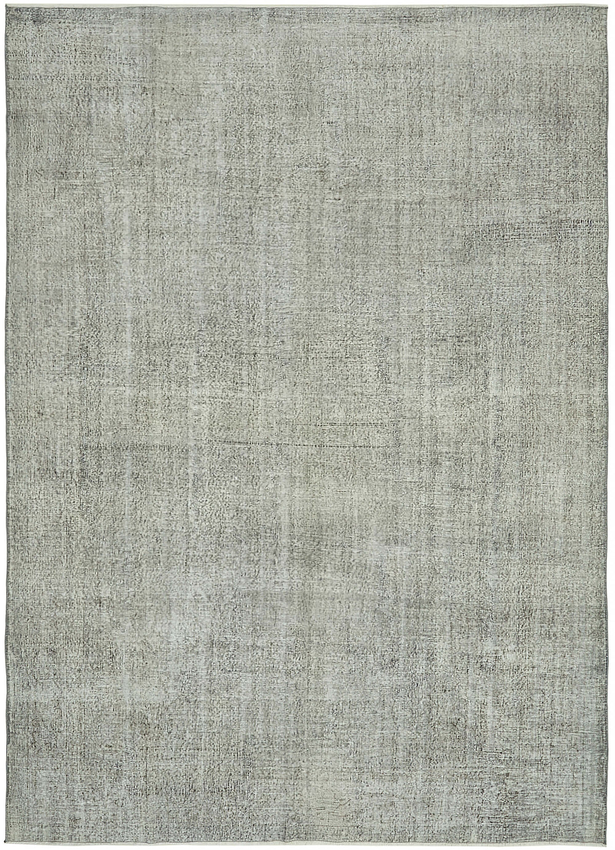Zelko Gri Beyaz Soyut Desenli Yün ve Pamuk El Dokuma Halı 283x378 cm