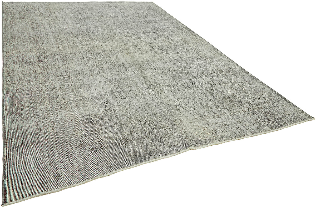 Zelko Gri Beyaz Soyut Desenli Yün ve Pamuk El Dokuma Halı 283x378 cm – genel görünüm