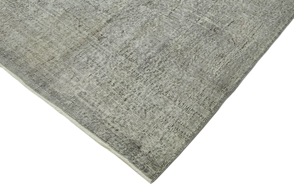 Zelko Gri Beyaz Soyut Desenli Yün ve Pamuk El Dokuma Halı 283x378 cm – detay görünümü