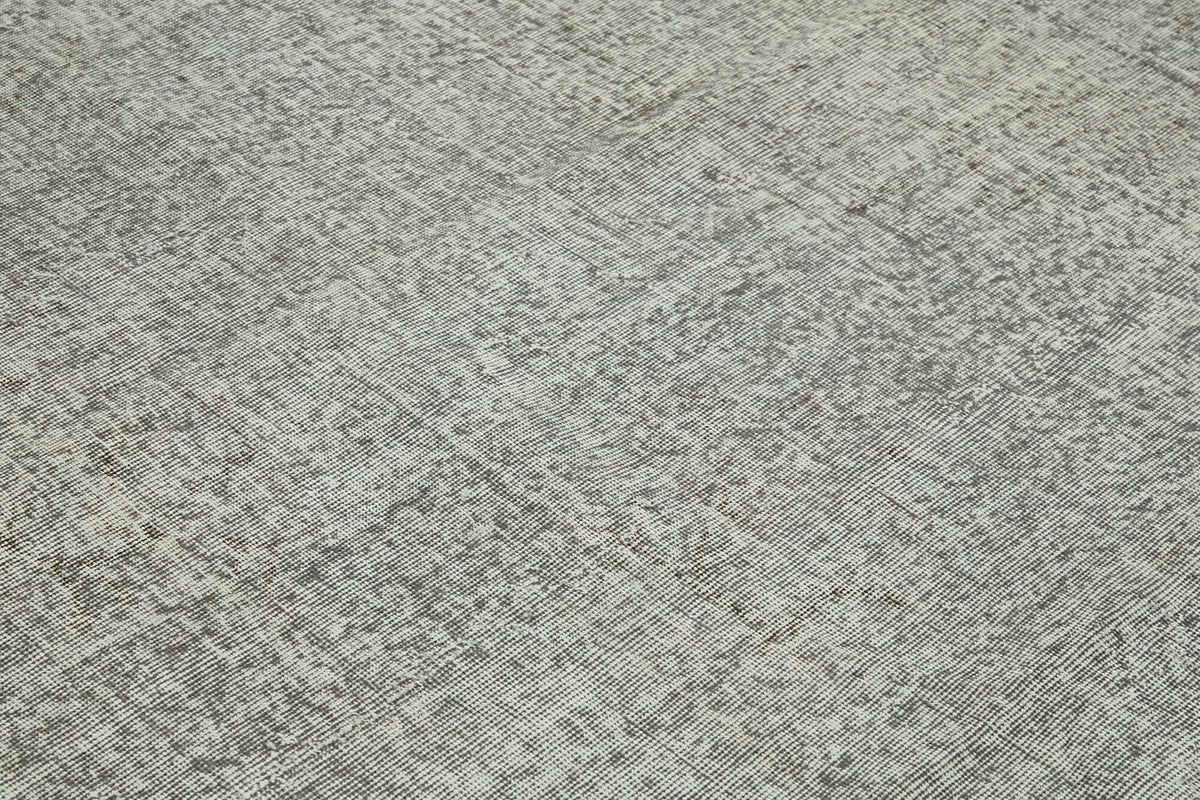 Zelko Gri Beyaz Soyut Desenli Yün ve Pamuk El Dokuma Halı 283x378 cm – mekânda kullanım
